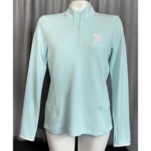 New York Yankees Women's Levelwear By MLB Small Blue Quarter Zip Jacket NWT Knox